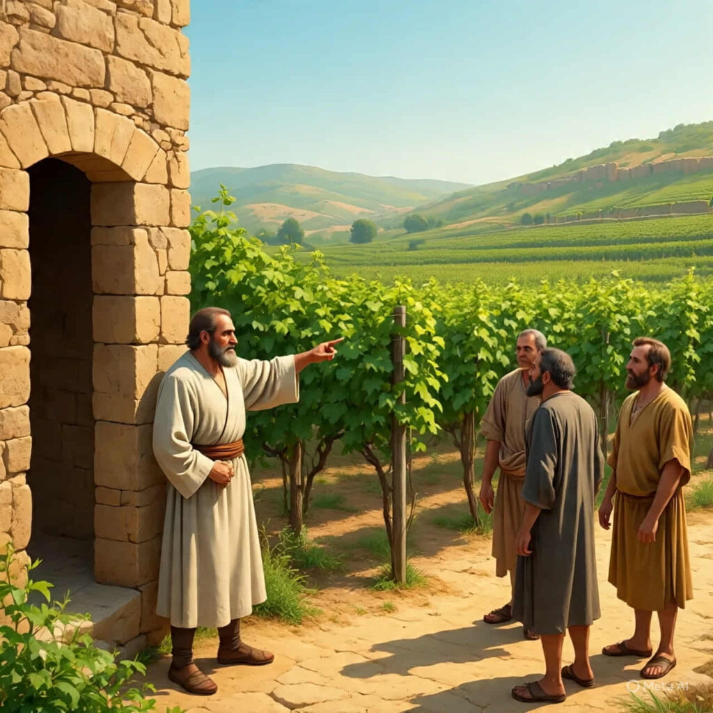 The landowner is entrusting vineyard to tenants