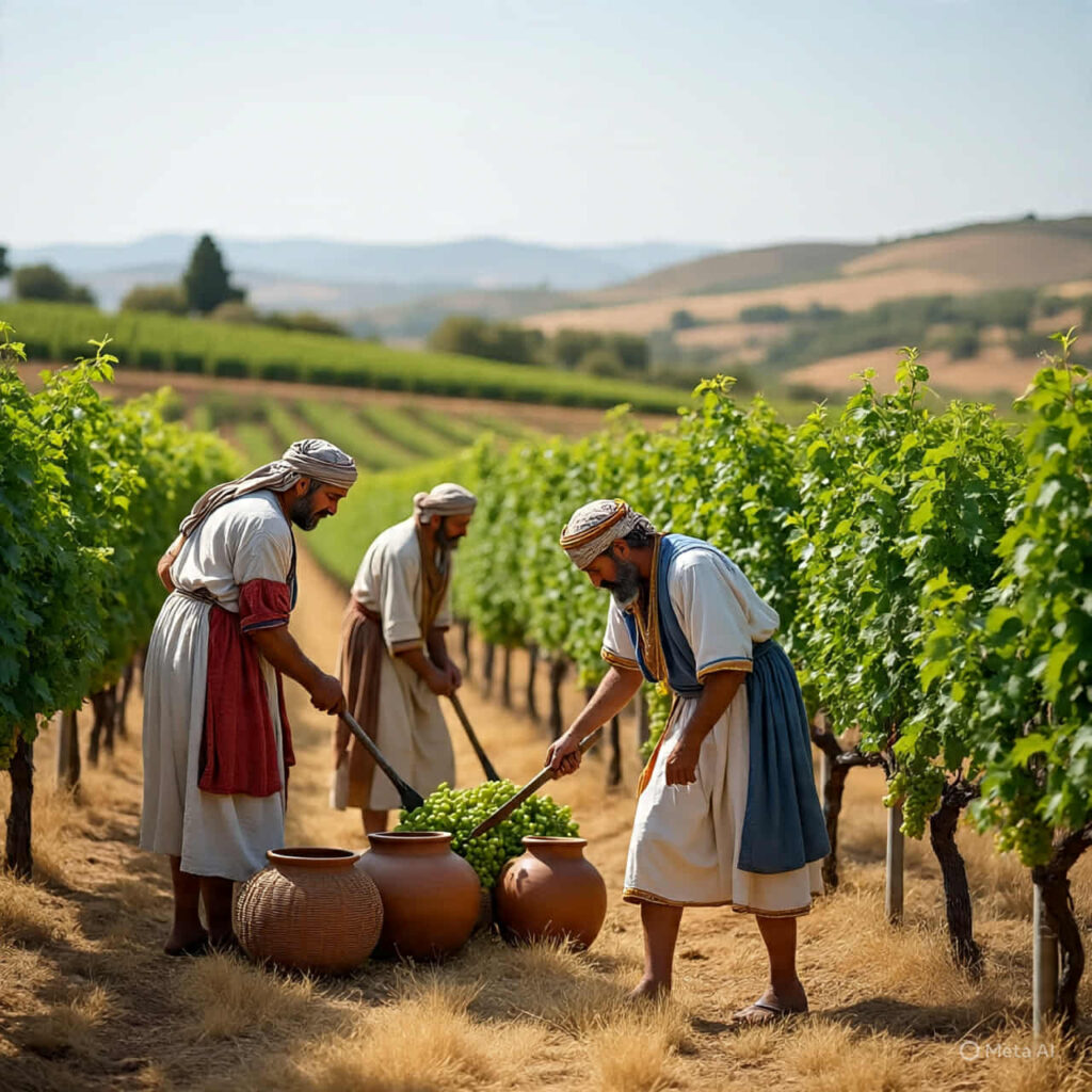 They are tending and cultivating the fruit.
