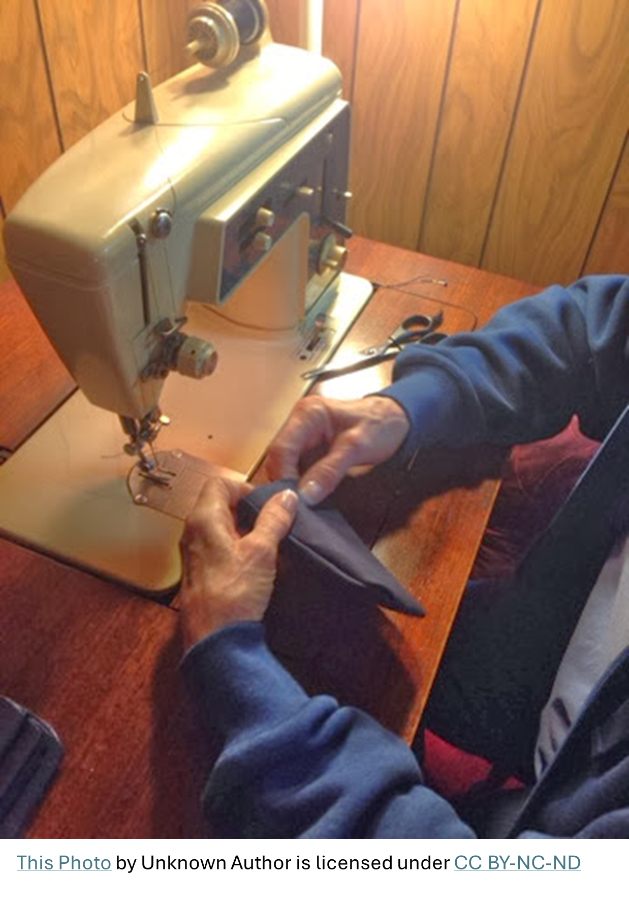 Mom sewing